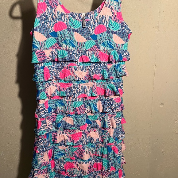 Lulu-B Pink and Blue Patterned Dress - Picture 2 of 5